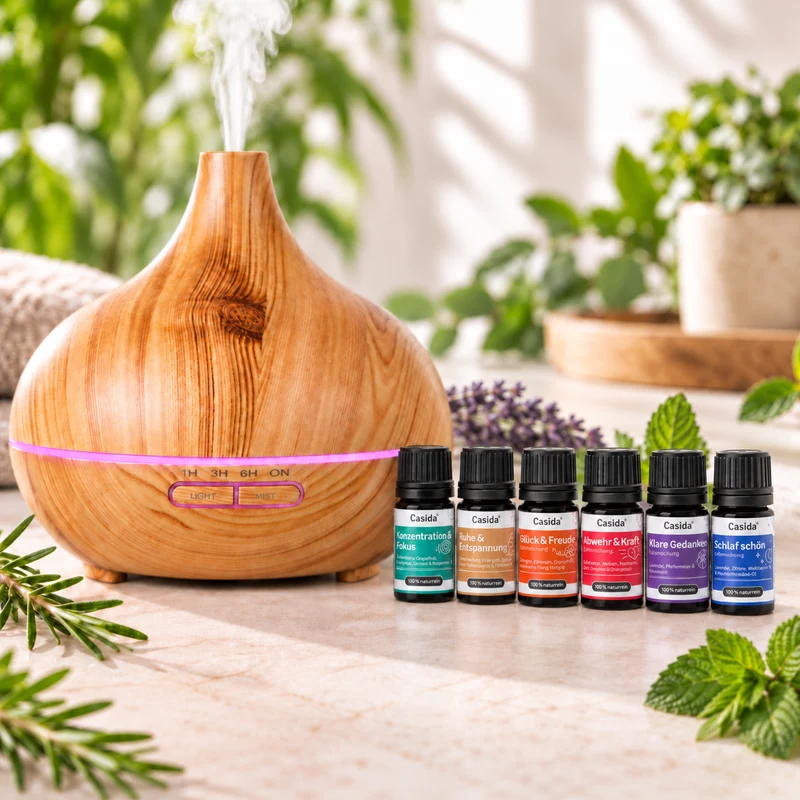 Aroma Diffuser Holzdesign mit TOP 6 Düften