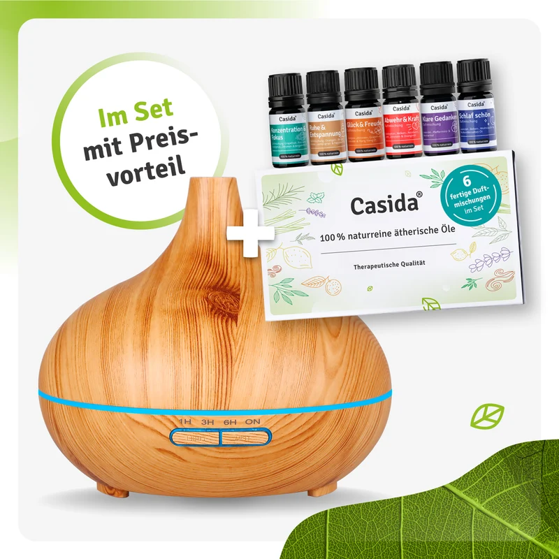 Aroma Diffuser Holzdesign mit TOP 6 Düften