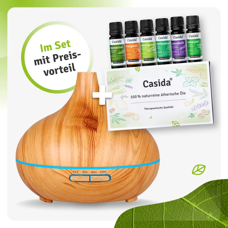 Aroma Diffuser Holzdesign mit TOP 6 Ölen
