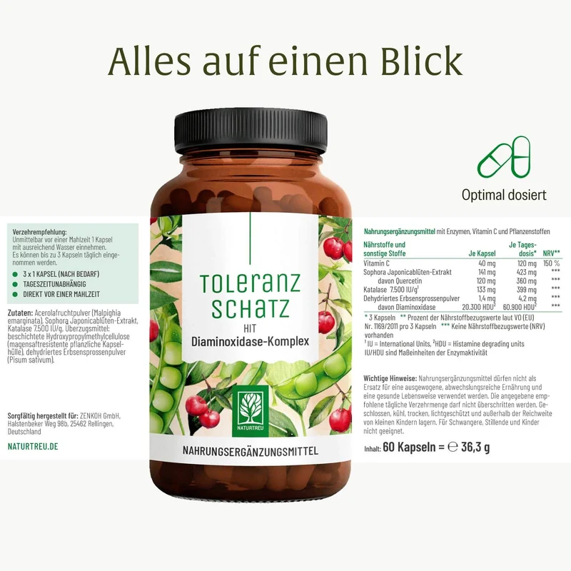 Toleranzschatz: HIT Diaminoxidase (DAO) Komplex