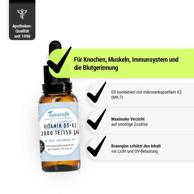 VITAMIN D3 + K2 2000 IE 150 µg TROPFEN