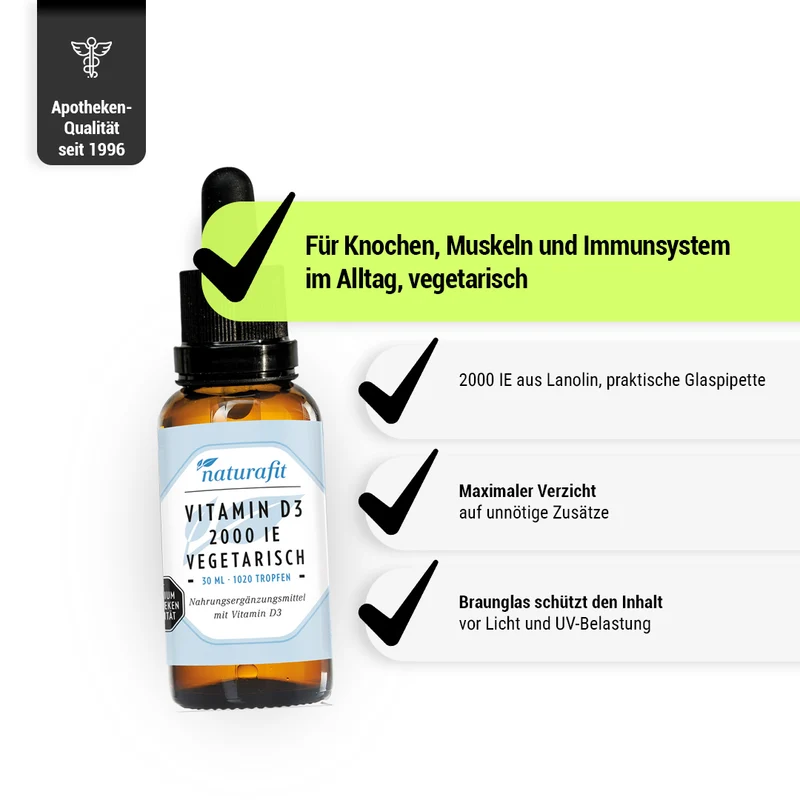 VITAMIN D3 2000 IE TROPFEN VEGETARISCH