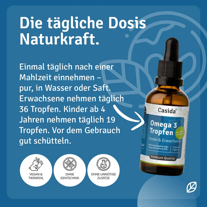 Omega 3 Tropfen vegan für Kinder