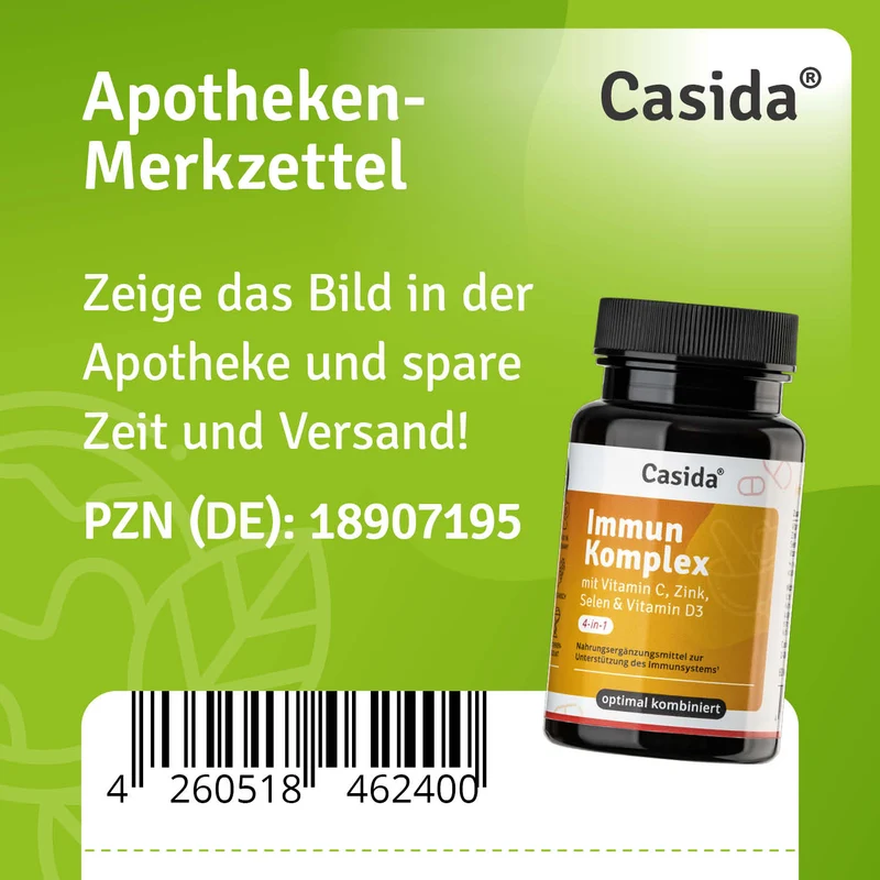 Immun Komplex mit Vitamin C, Zink, Selen und Vitamin D3