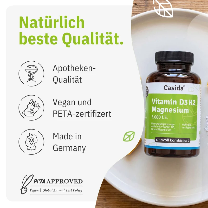 Vitamin D3 K2 Magnesium 5000 I.E. Kapseln