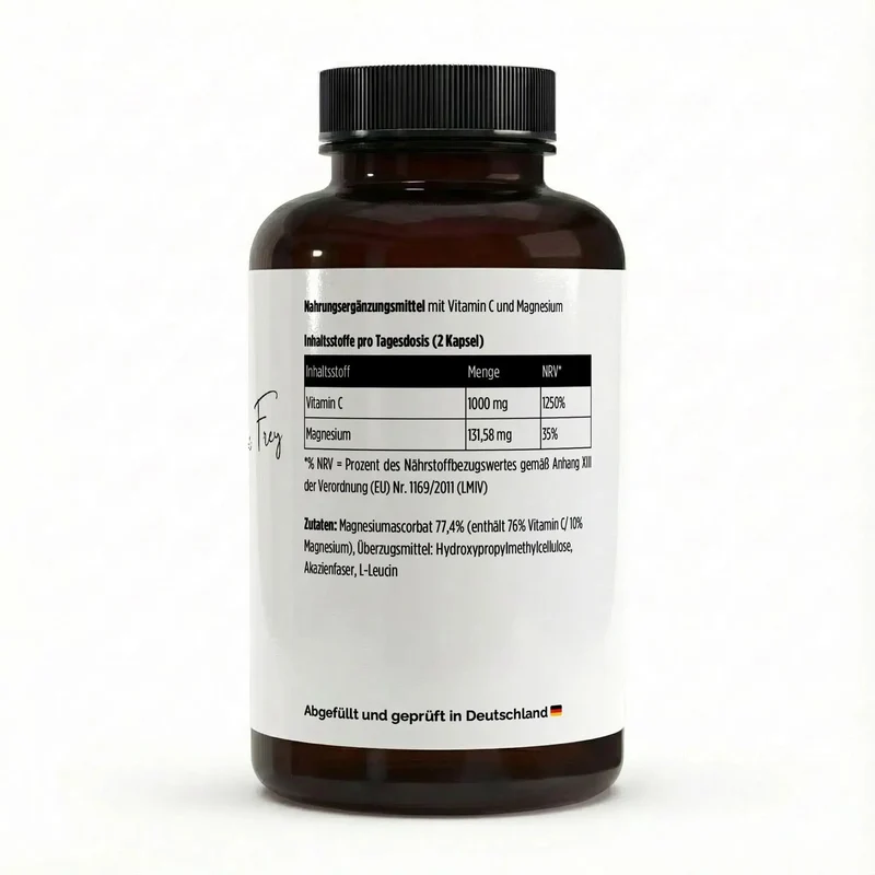 Gepuffertes Vitamin C 500 mg + Magnesium - 240 Kapseln