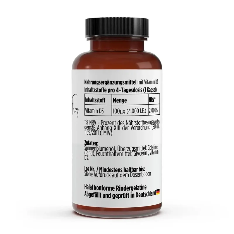 Vitamin D3 180 Softgels – 4.000 IE Hochdosiert