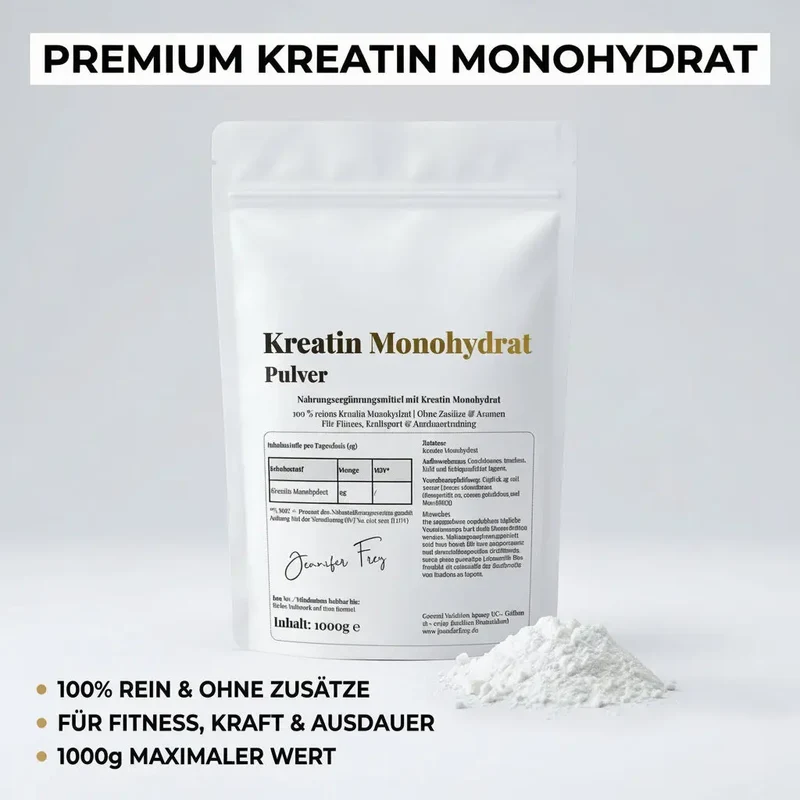 Kreatin-Monohydrat-Pulver – 1000 g | 200 Portionen, mikronisiert (Mesh 200)