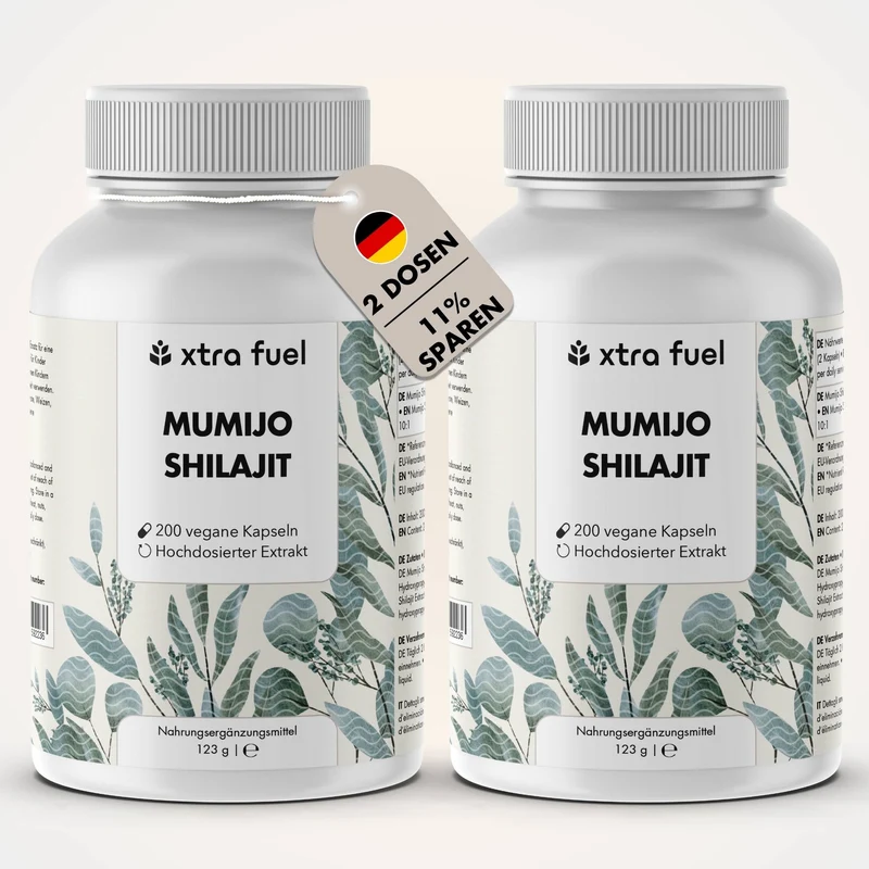 Shilajit Kapseln mit >80% Fulvinsäure & Huminsäure - Original Himalaya Shilajit