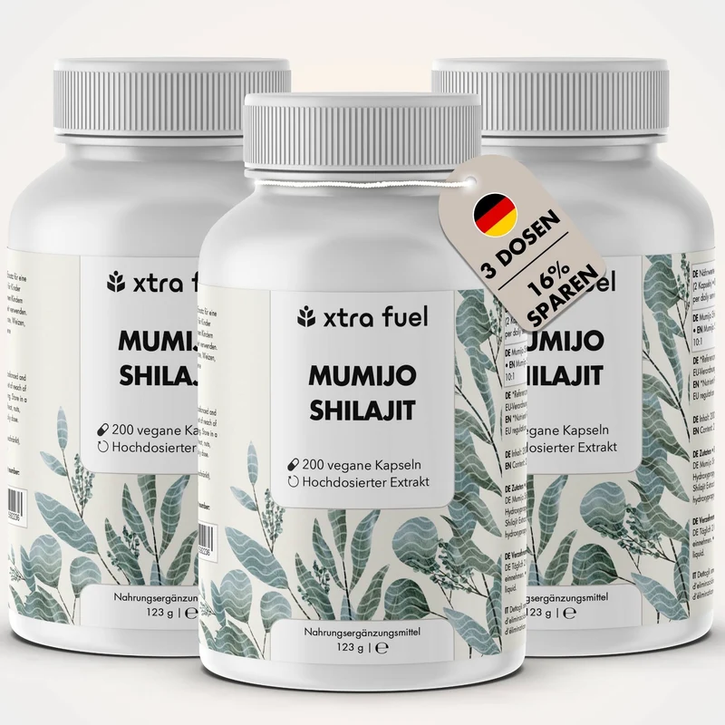 Shilajit Kapseln mit >80% Fulvinsäure & Huminsäure - Original Himalaya Shilajit