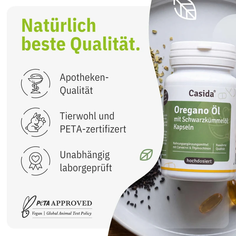 Oregano Öl mit Schwarzkümmelöl Kapseln - B2B