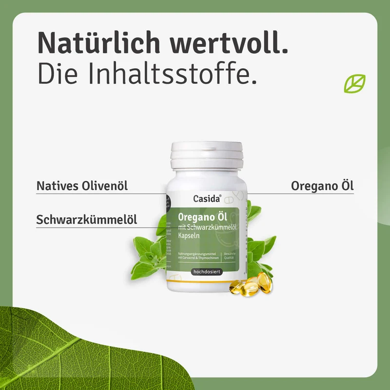 Oregano Öl mit Schwarzkümmelöl Kapseln - B2B