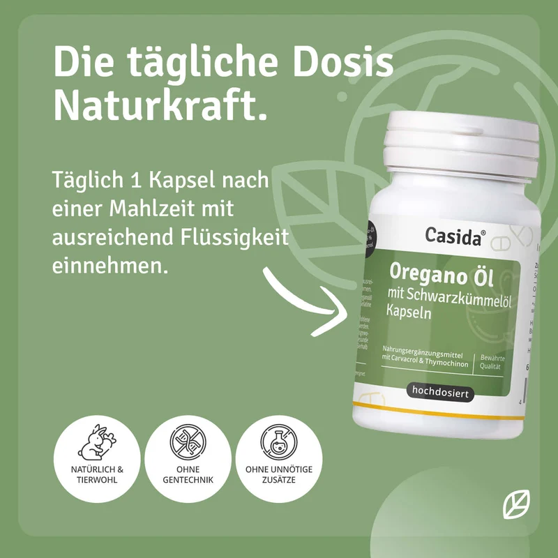 Oregano Öl mit Schwarzkümmelöl Kapseln - B2B
