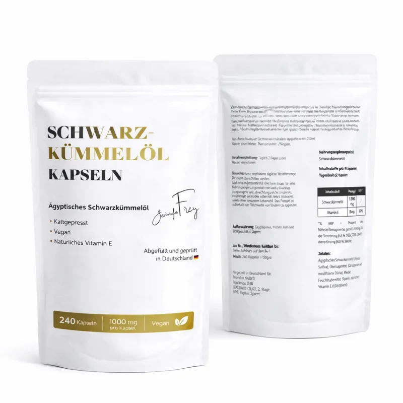 Schwarzkümmelöl Kapseln – Ägyptisches Schwarzkümmelöl, 240 vegane Softgels