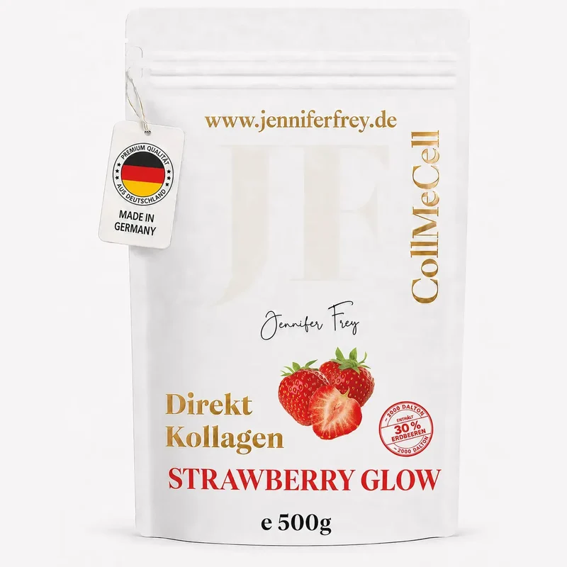 Kollagenhydrolysat Erdbeer Geschmack – CollMeCell Kollagen-Peptidpulver