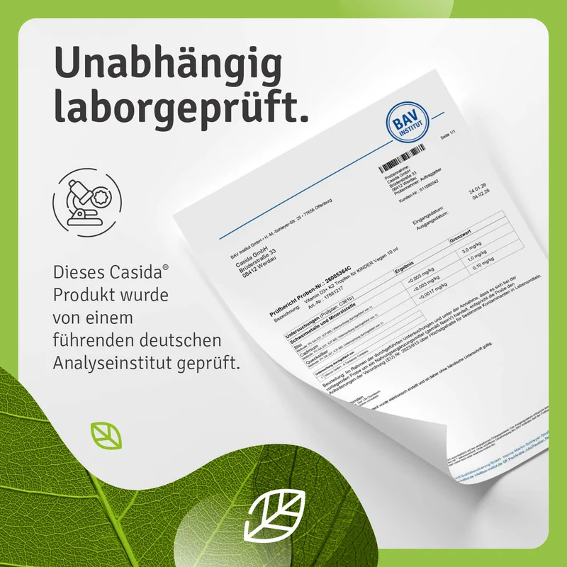 Vitamin D3+ K2 Tropfen für Kinder Vegan