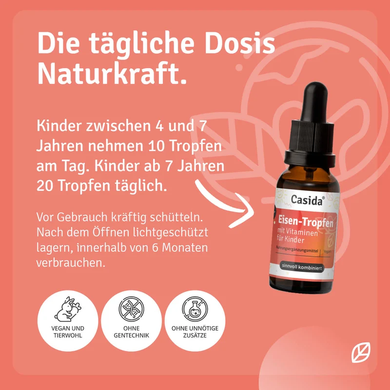 Eisen Tropfen mit Vitaminen für Kinder