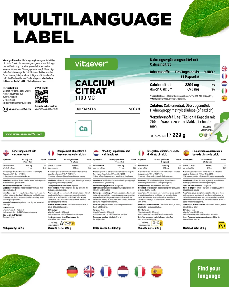 Calcium Citrat Kapseln