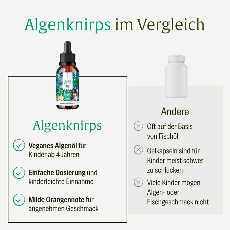 Algenknirps: Omega 3 für Kinder