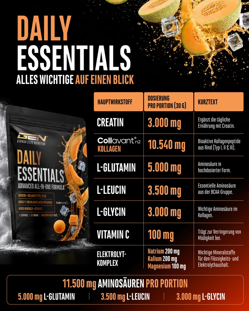 Daily Essentials - Creatin + Kollagen - All in one Drink
