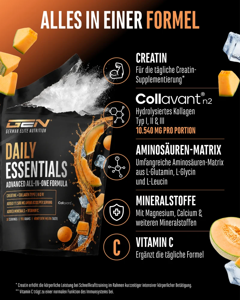 Daily Essentials - Creatin + Kollagen - All in one Drink