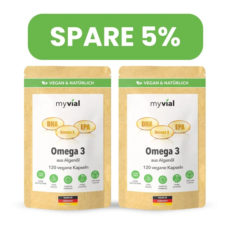Omega 3 Kapseln aus Algenöl - Vegan