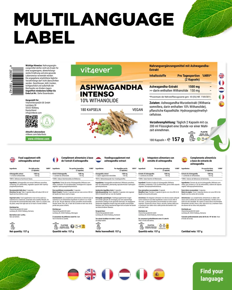 Ashwagandha Extrakt 1500 mg