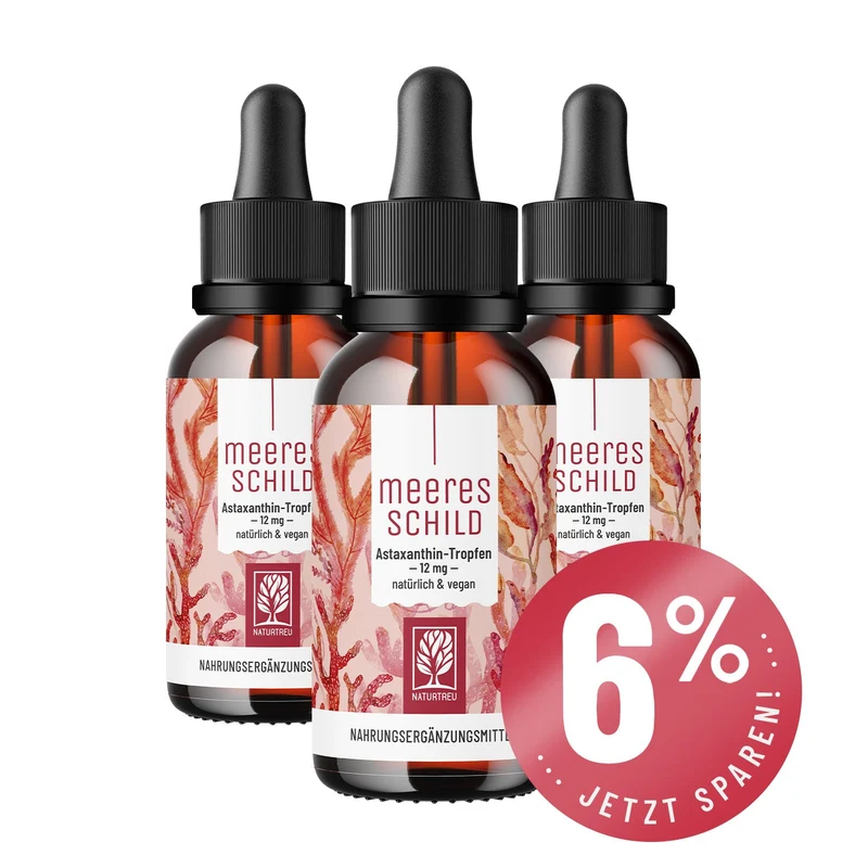 Meeresschild: Astaxanthin Tropfen hochdosiert