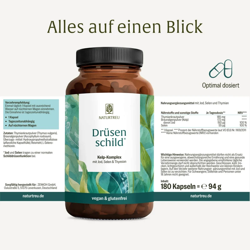 Drüsenschild: Schilddrüse-Komplex mit Jod & Selen