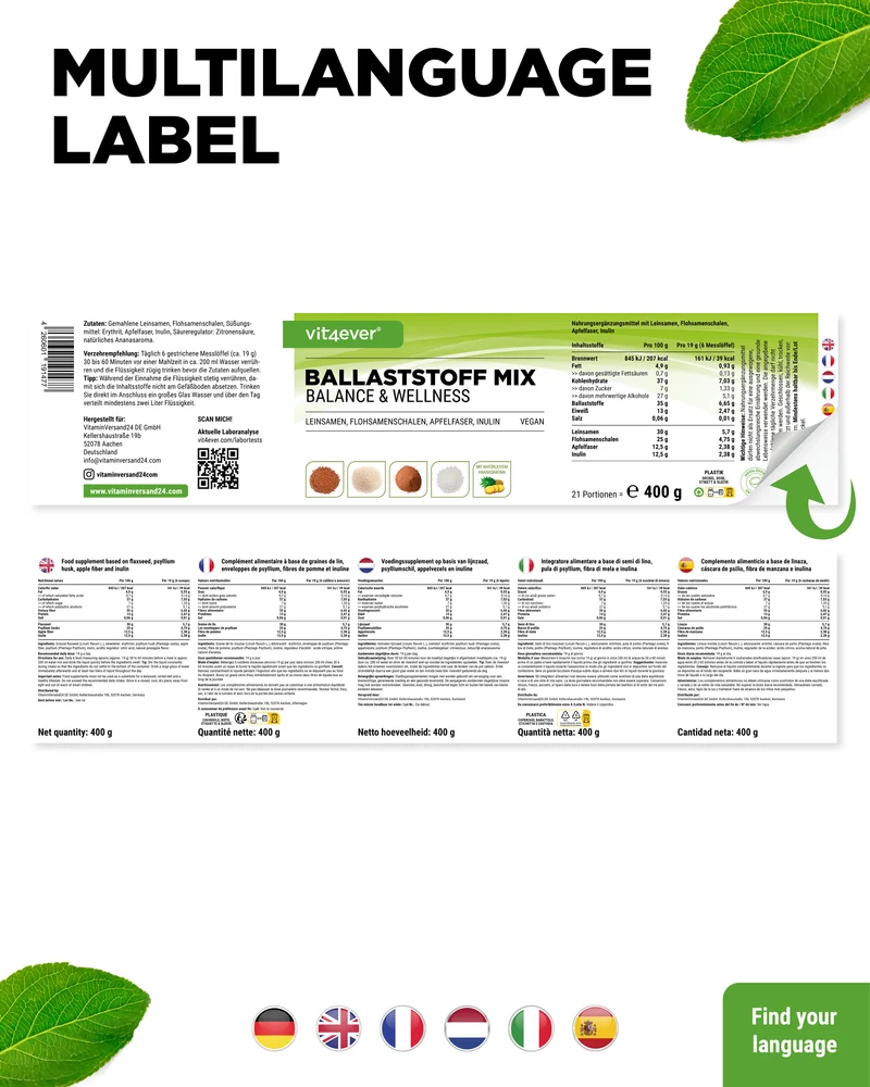 Ballaststoff Mix - 400 g Pulver