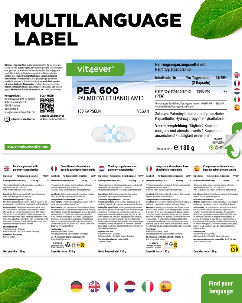 PEA - Palmitoylethanolamid