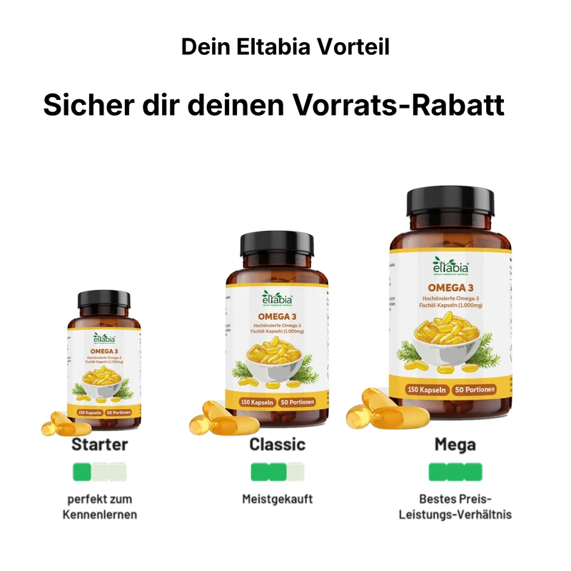 Omega 3 Fischöl 1000mg Kapseln 150