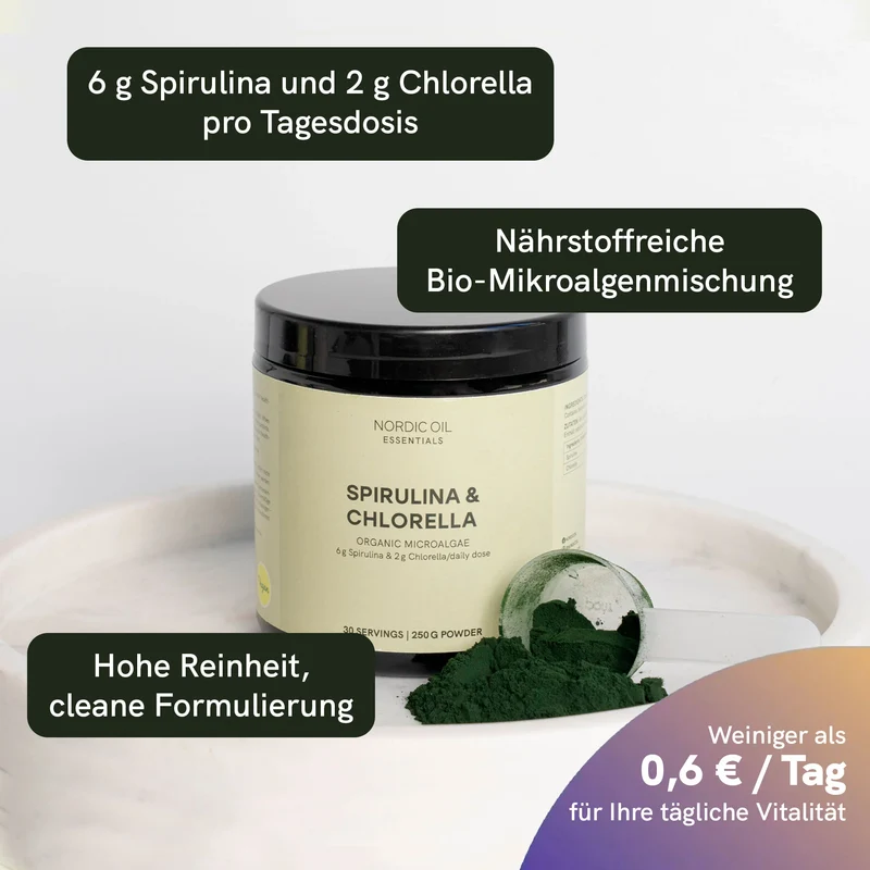 Spirulina Chlorella Pulver