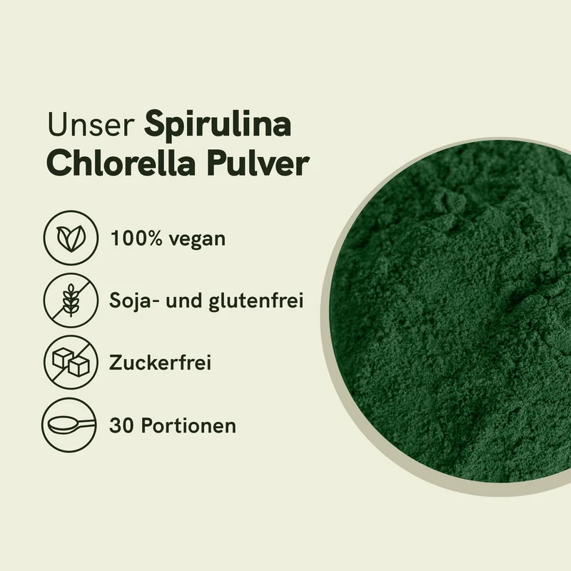 Spirulina Chlorella Pulver