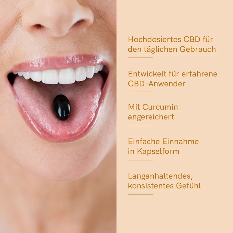 CBD Kapseln (960mg) mit Curcumin