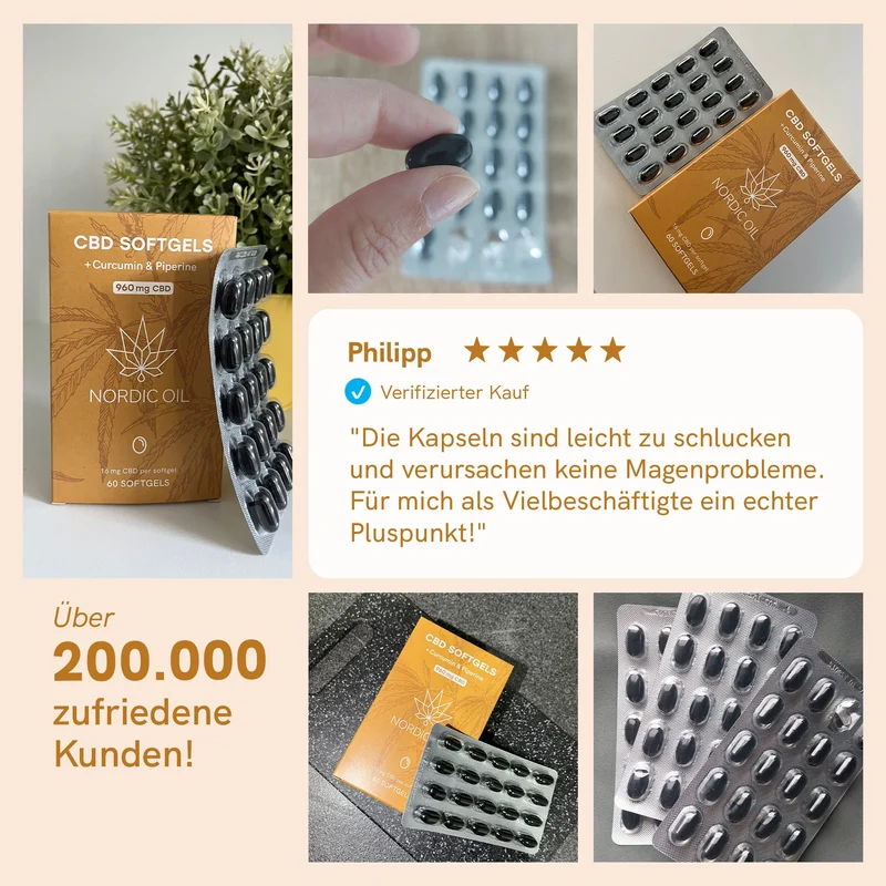 CBD Kapseln (960mg) mit Curcumin