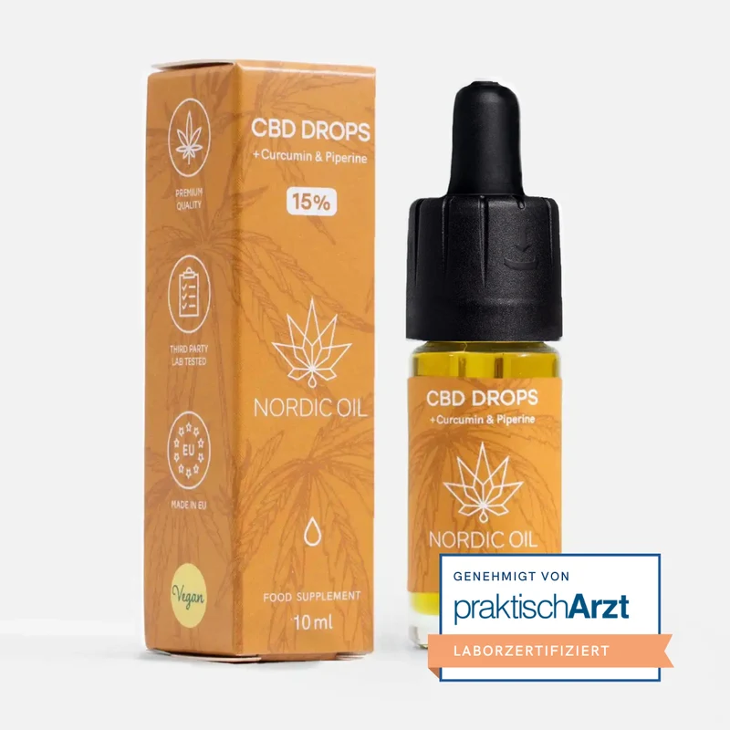CBD Öl (15%) mit Curcumin