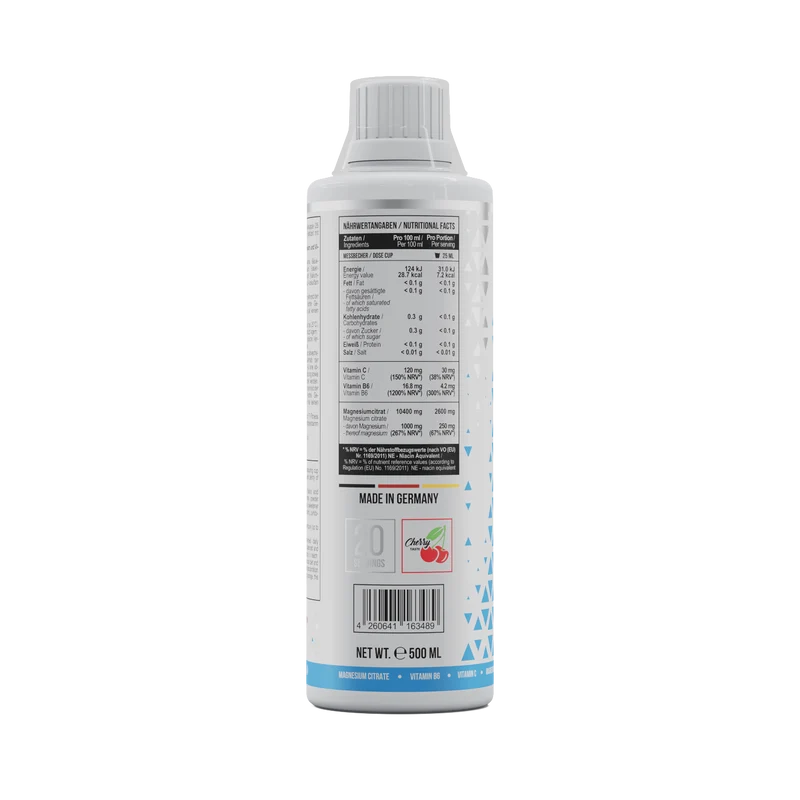 Magnesium citrate + Vitamin B6 500 ml Cherry