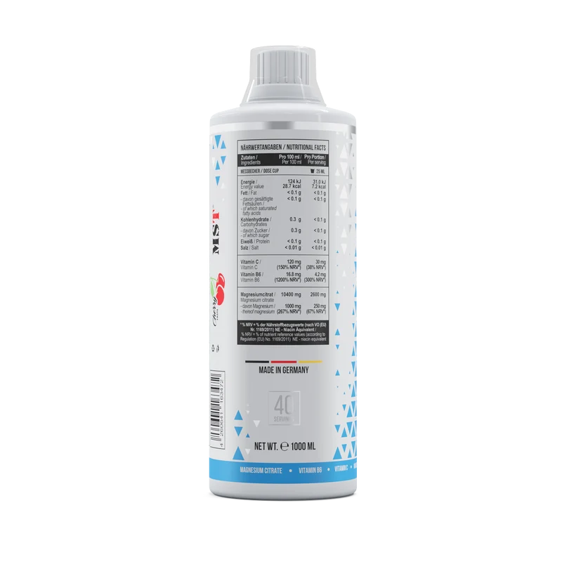 Magnesium citrate + Vitamin B6 1000 ml Cherry