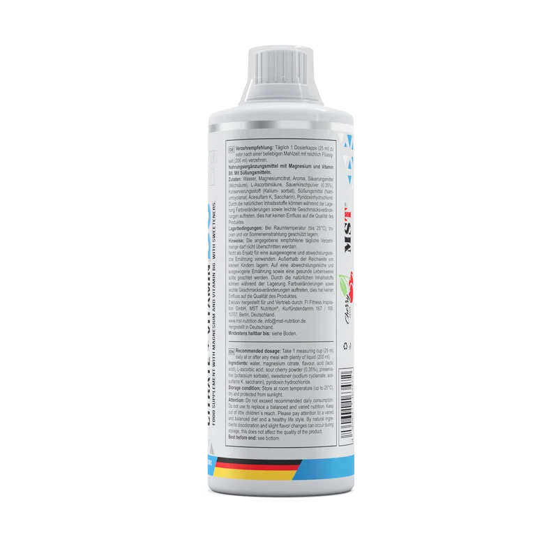 Magnesium citrate + Vitamin B6 1000 ml Cherry