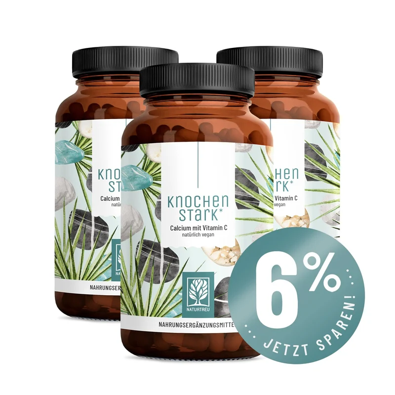 Knochenstark: Calcium Kapseln mit Vitamin C