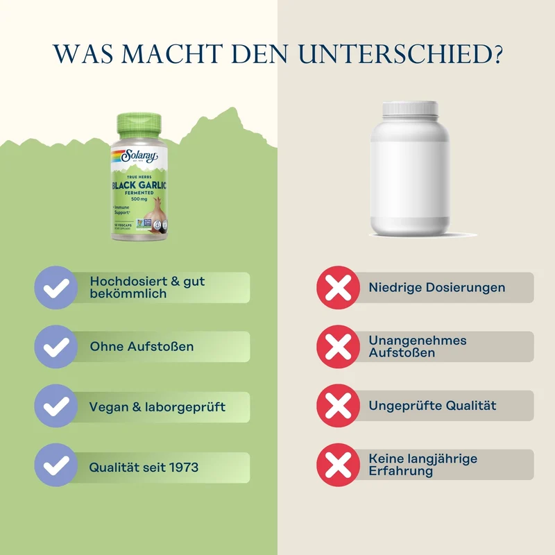 Schwarzer Knoblauch, fermentiert (Black Garlic) 500 mg I laborgeprüft