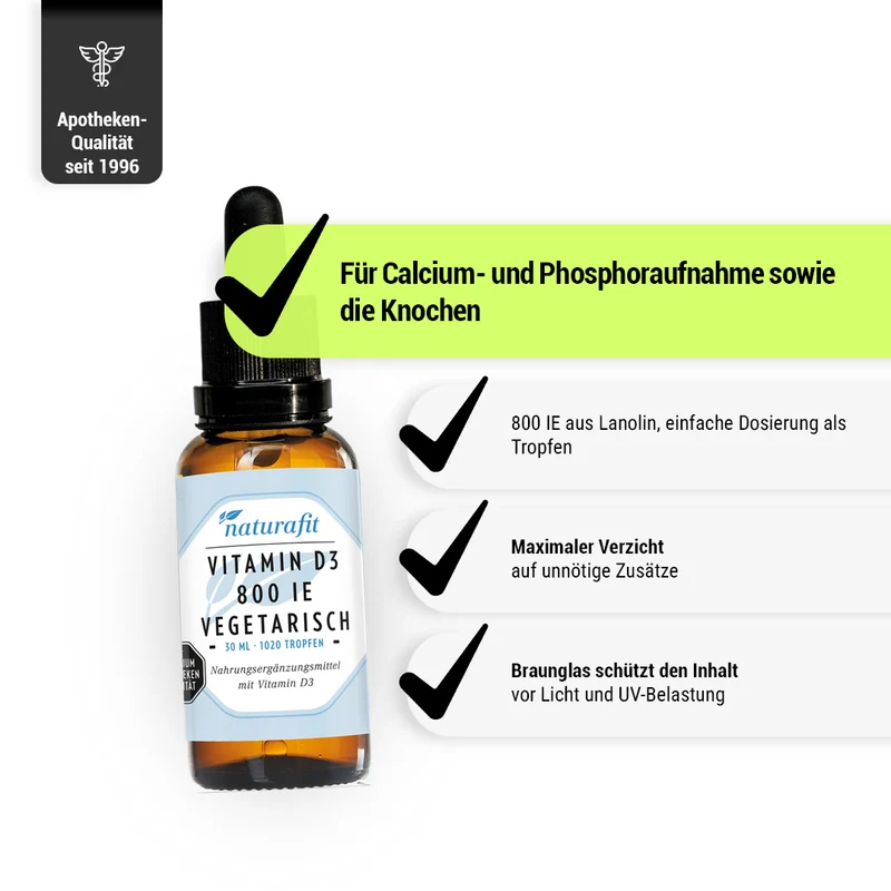 VITAMIN D3 800 IE TROPFEN VEGETARISCH