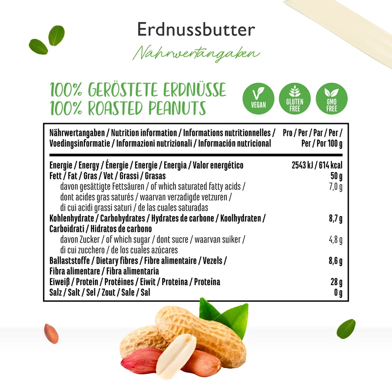 100% Erdnussbutter (CRUNCHY) - Peanut Butter