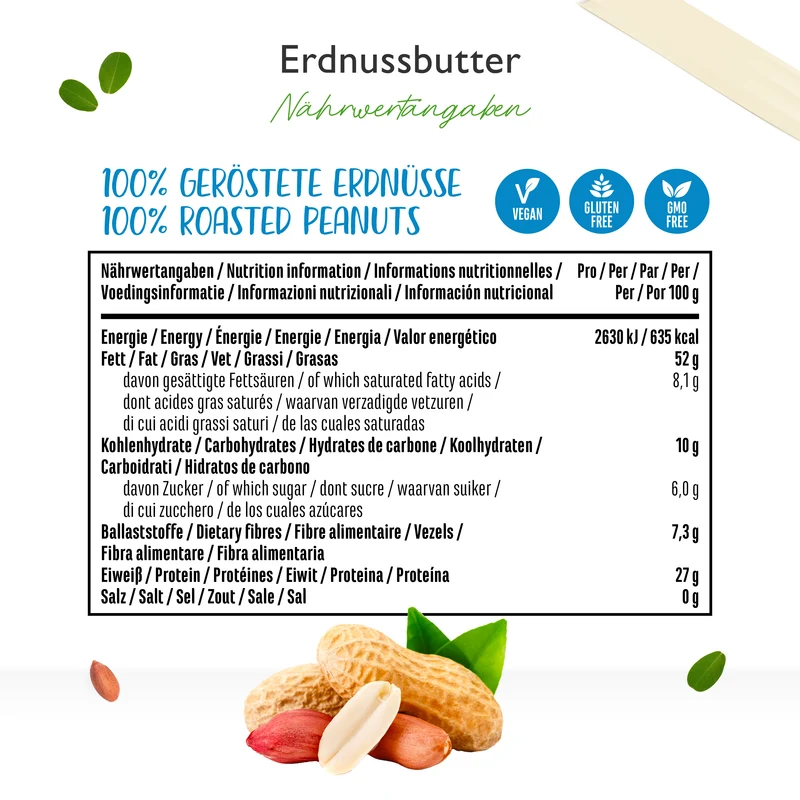 100% Erdnussbutter (CRUNCHY) - Peanut Butter