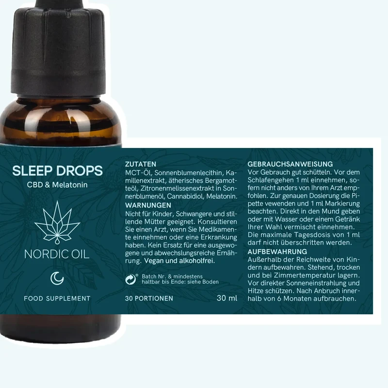 3er-Pack: CBD Schlaftropfen mit Melatonin