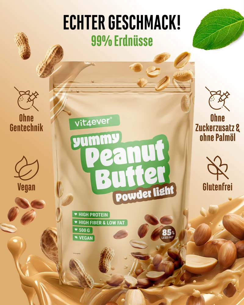 Erdnussbutter Light Pulver, 500g