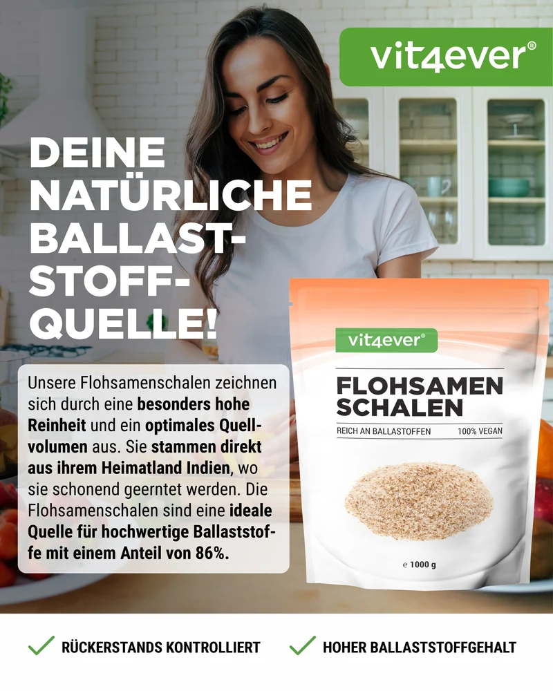Flohsamenschalen - 99% Reinheit
