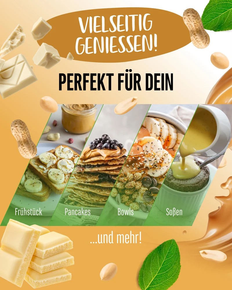 Erdnuss + weiße Schokolade, 500 g