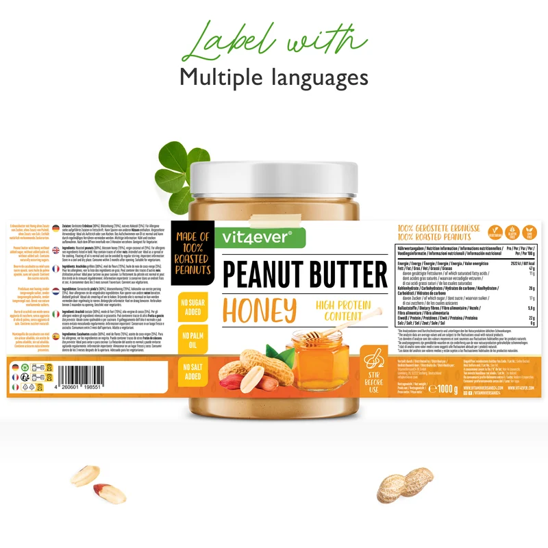 Erdnussbutter (Smooth) mit Honig